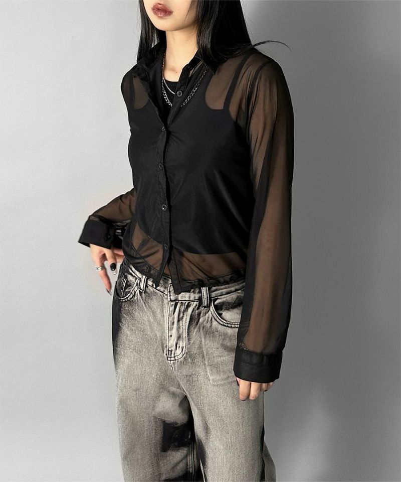 Compact sheer shirt