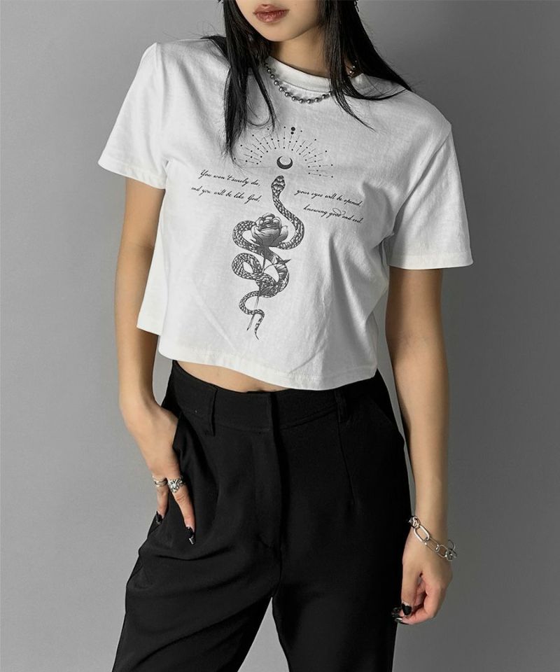 Tattoo cropped T-shirt