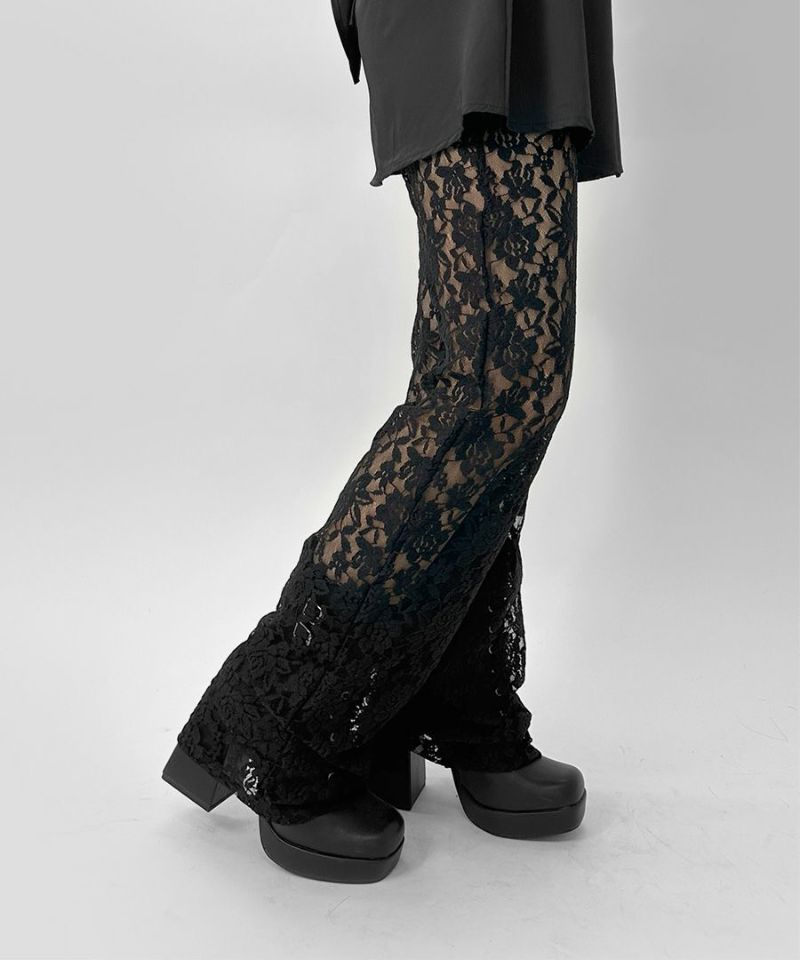 Lace straight pants