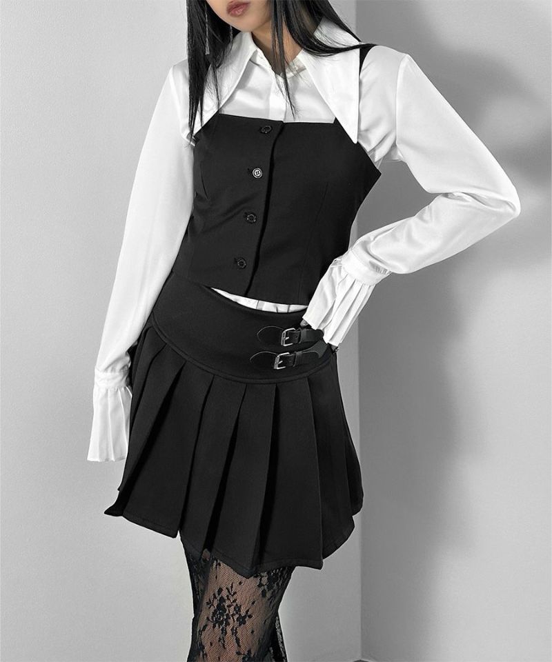 Back open button bustier