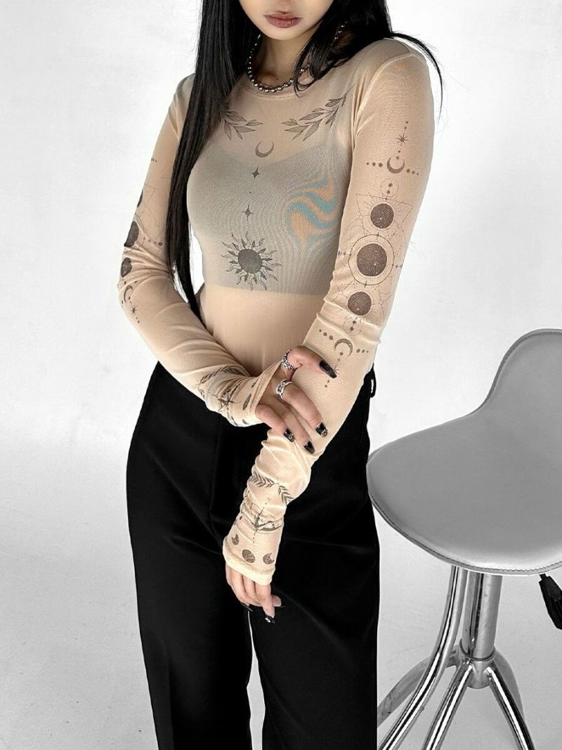 Tattoo sheer tops
