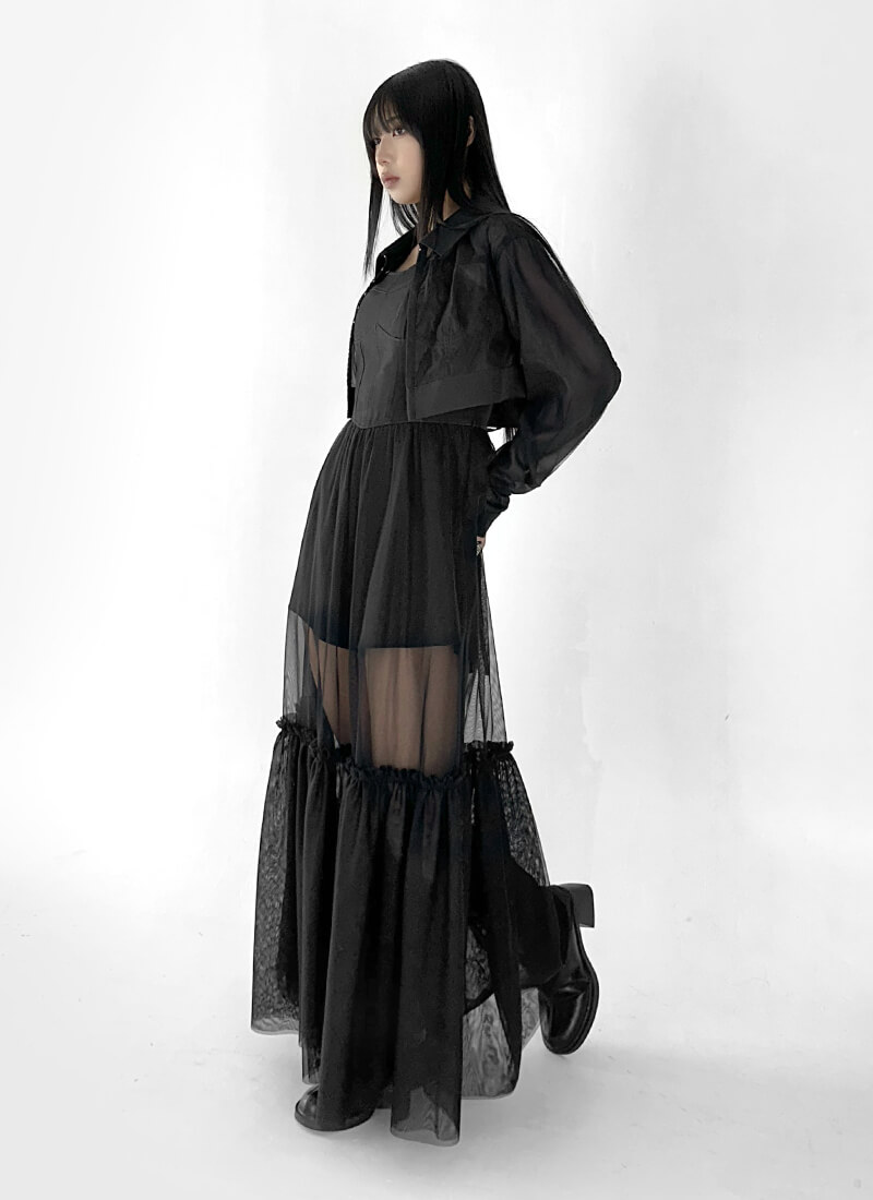 コルセットチュールワンピース