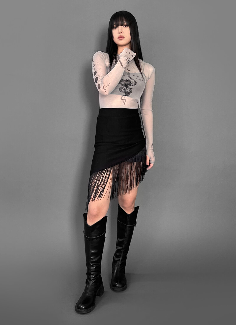 Tattoo sheer tops