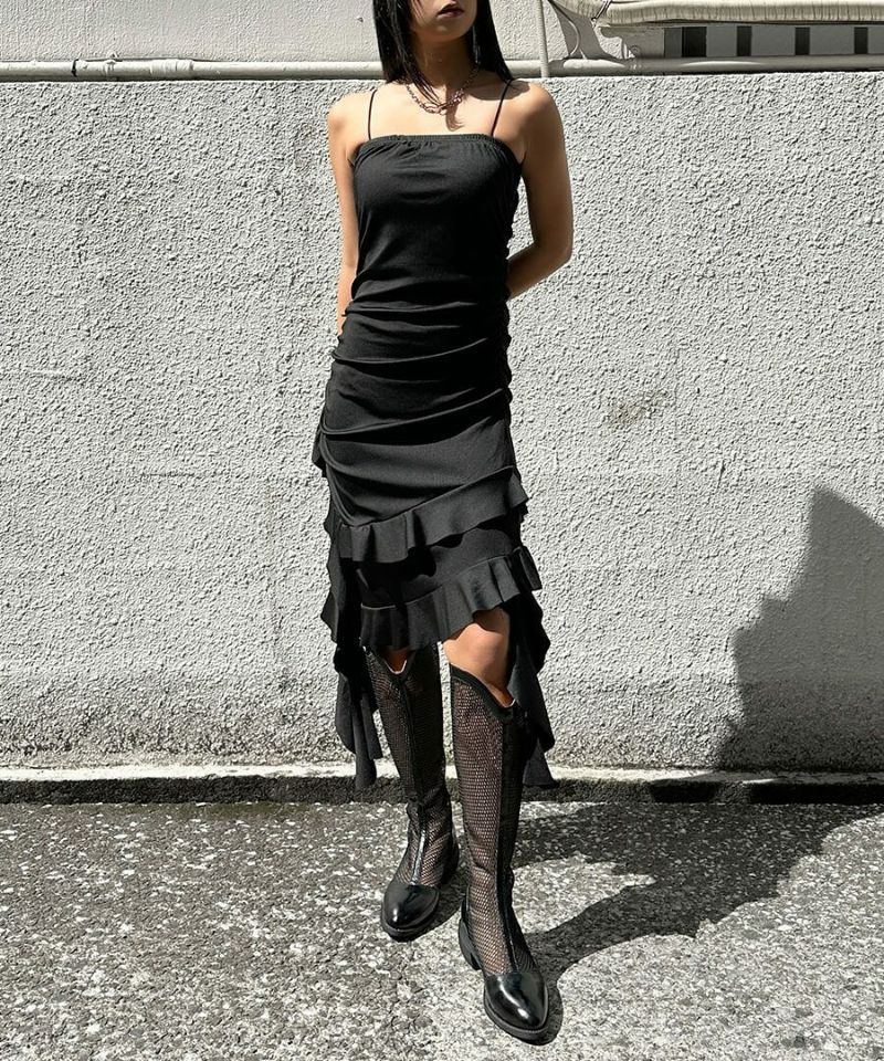 Frill docking bare top one piece