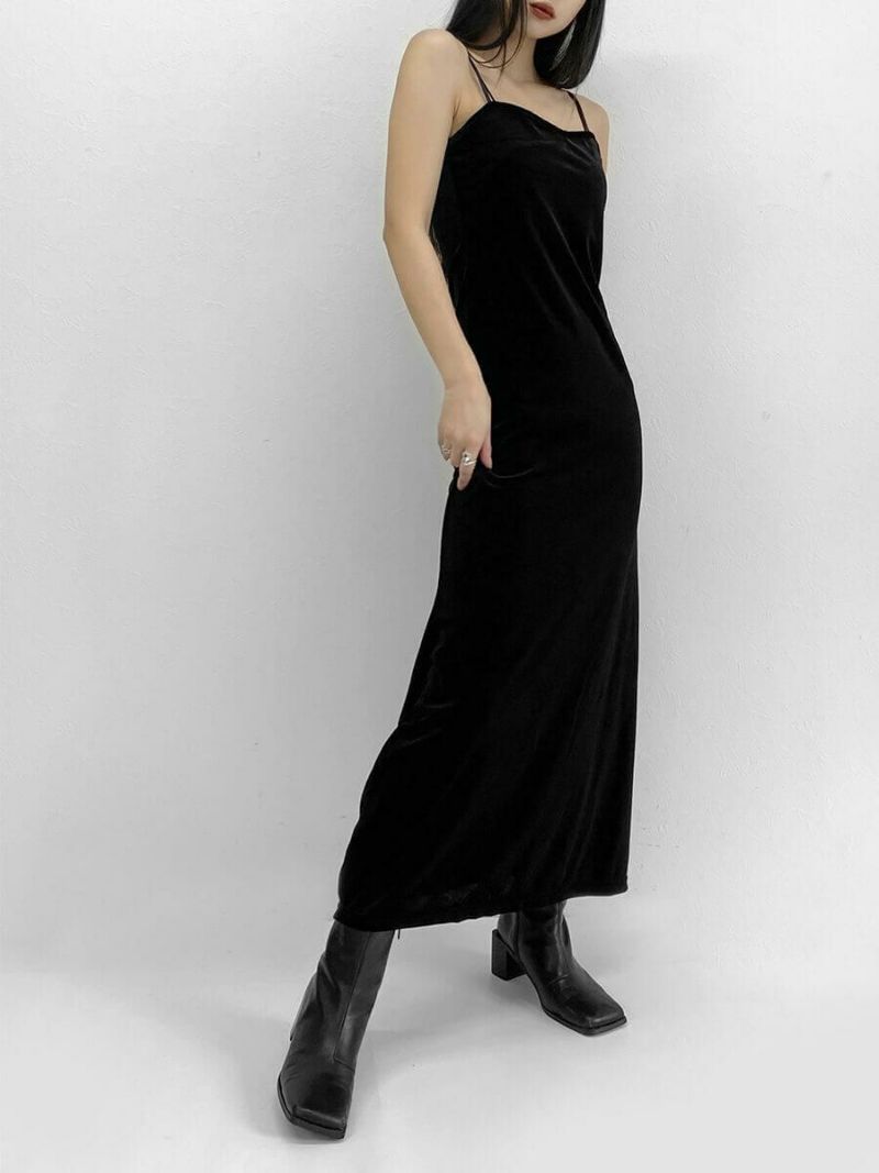 Velor camisole one-piece