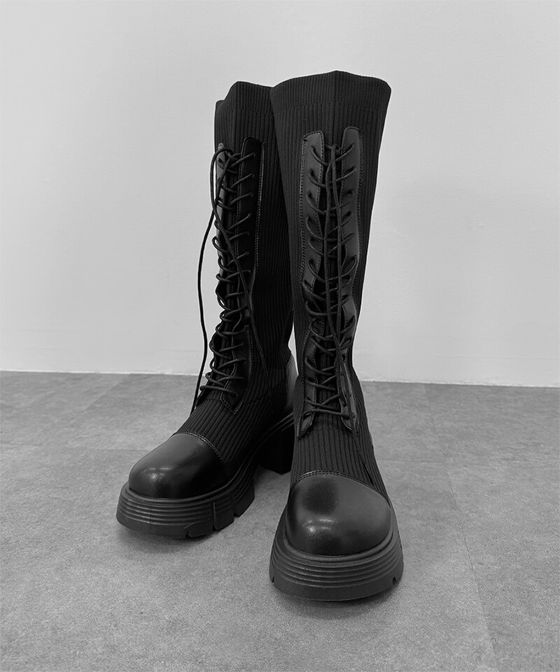 Platform long socks boots