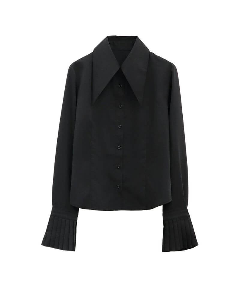 Pleated sleeve design shirt