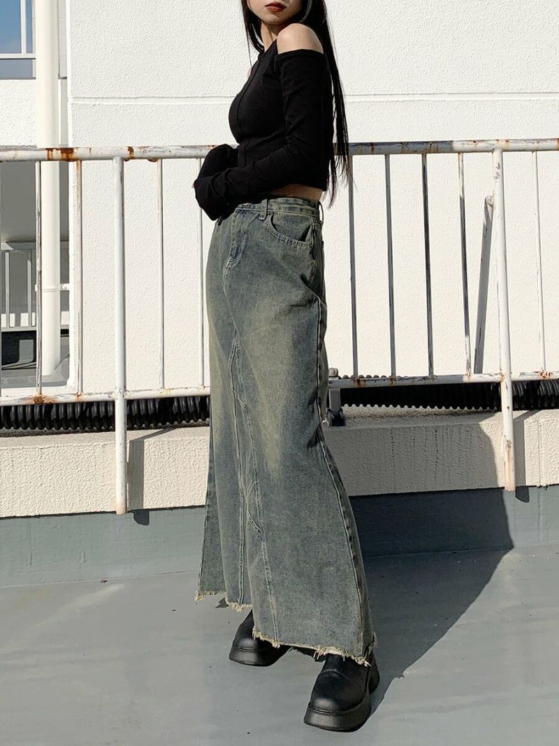 Vintage long denim skirt | LVEU.（ラブユ.）