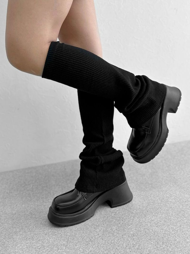 Platform square toe loafers | LVEU.（ラブユ.）