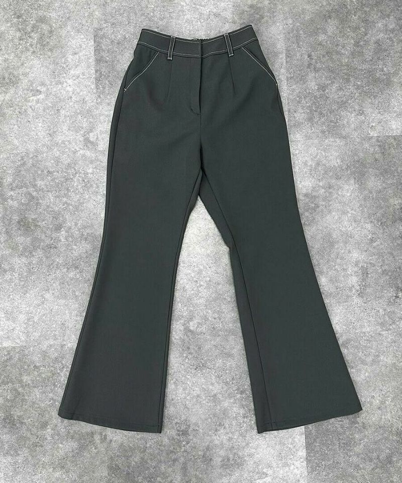 PHILOSOPHY ステッチデザイン カウレザー フレア パンツ N817 PHILOSOPHY ステッチデザイン カウレザー フレア パンツ N817