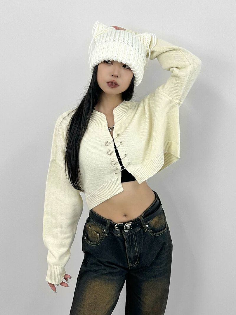 LVEU.（ラブユ.）　Star design beanie ホワイト LVEU.（ラブユ.） Star design beanie ホワイト