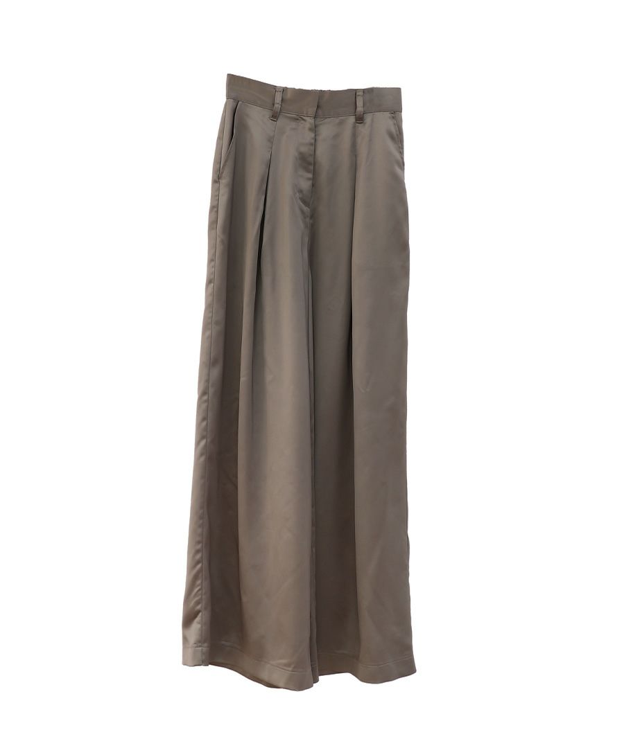 サテンタックワイドパンツ | LVEU.（ラブユ.）