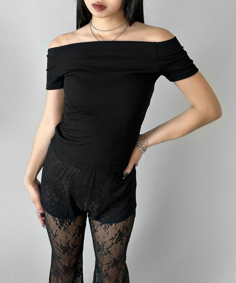 Basic off shoulder rib tops