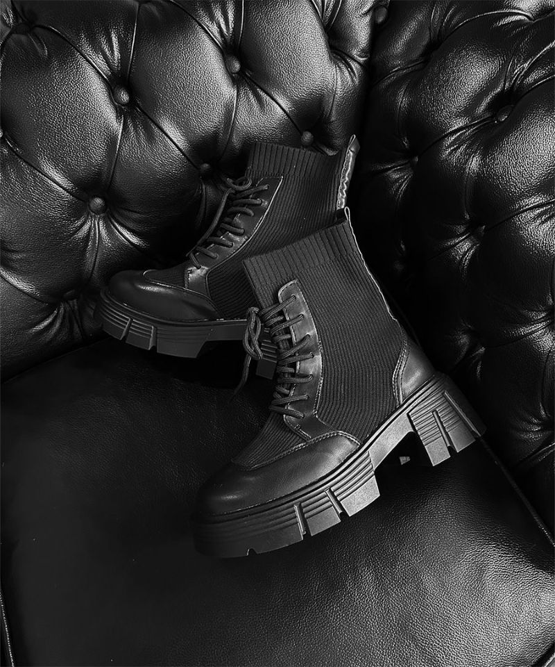 Platform socks boots