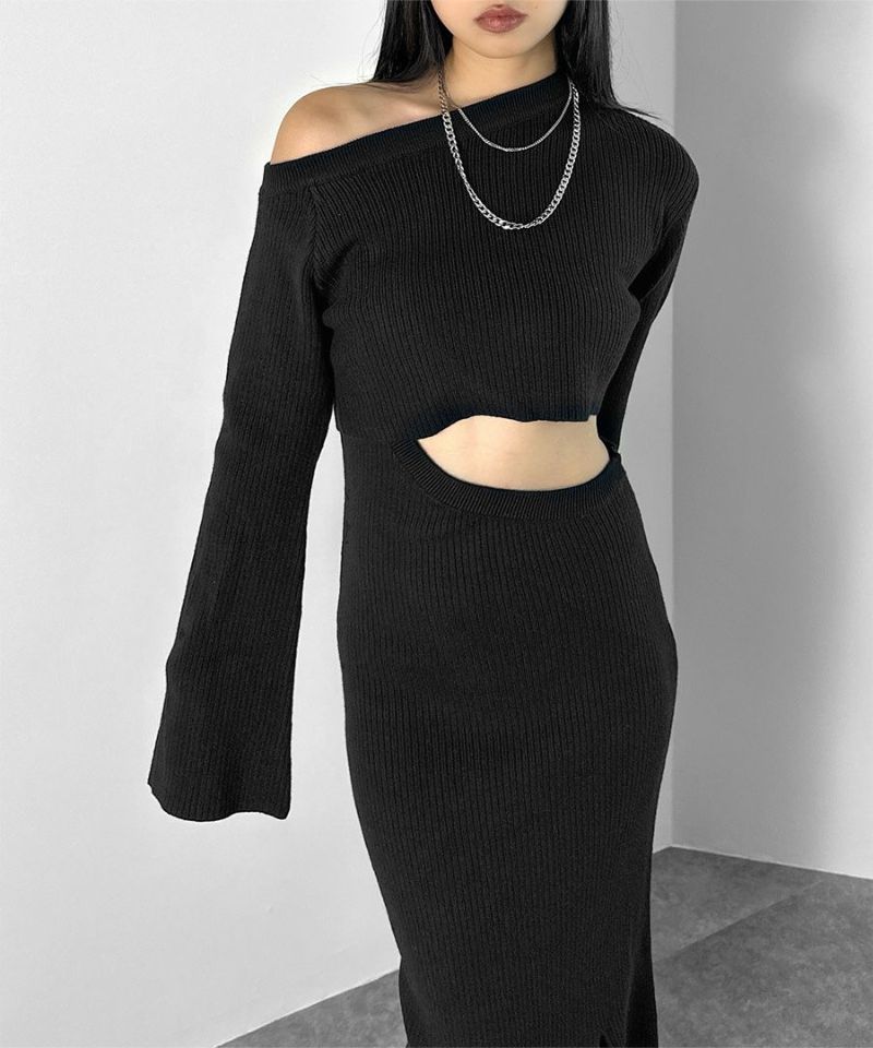 変形ドッキングニットワンピース | LVEU.（ラブユ.）